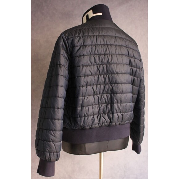 J. Linderderg Women's Reversible Puffer Jacket Size Large Navy Blue - Picture 4 of 12